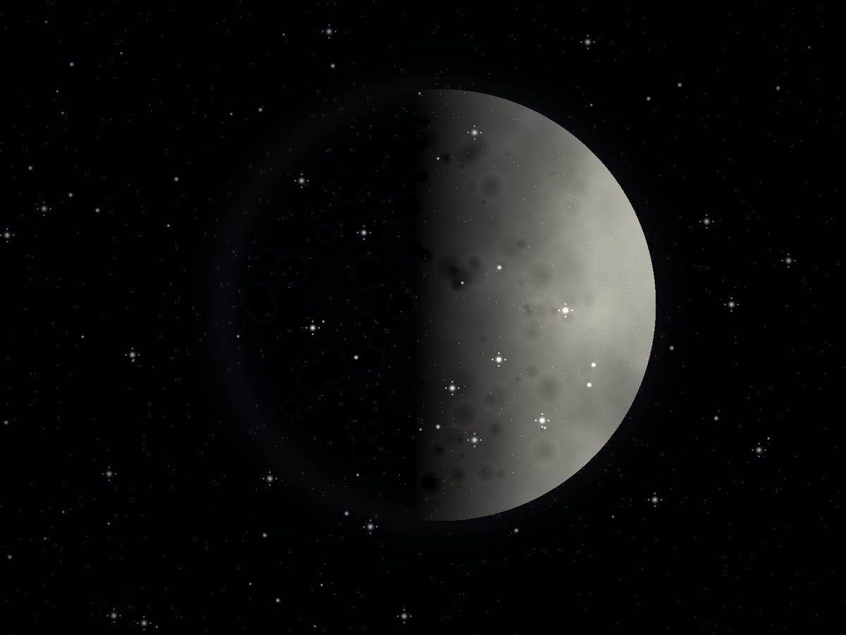 Generated NEOMIX gallery demo inspired by Full Moon Terminator Detail, rendered in telescope-style imaging.