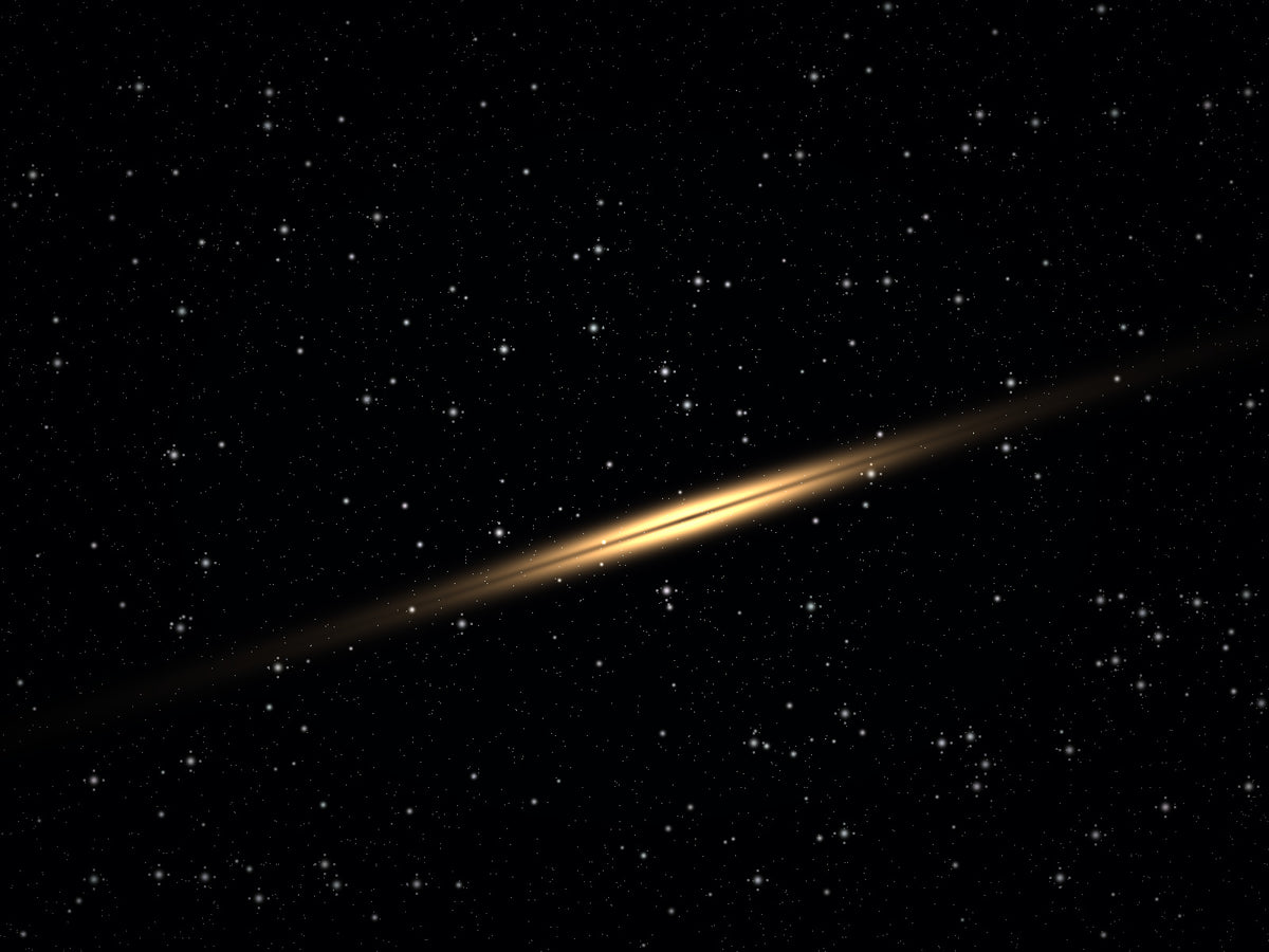 Generated NEOMIX gallery demo inspired by M104 Sombrero Dust Lane, rendered in telescope-style imaging.