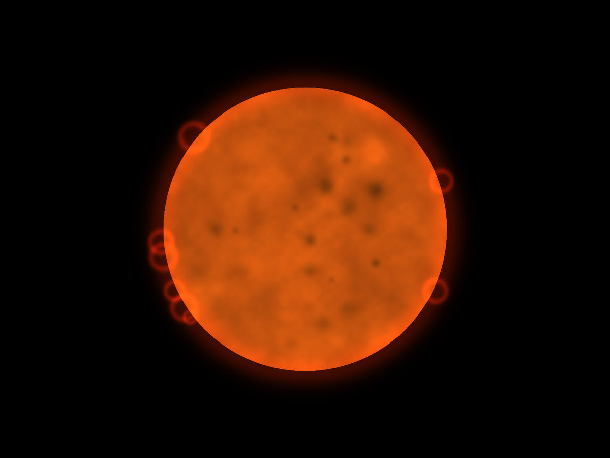 Generated NEOMIX gallery demo inspired by Solar Prominence Edge, rendered in telescope-style imaging.